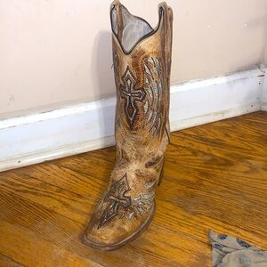 Cowtown Cowboy Boots, size 9.5 women’s. Color: Tan/brown.